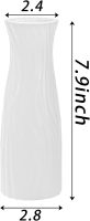 10 Pack Composite Plastic Flower Vase, White Tall Conic Floral Vase Home Decor Centerpieces, Unbreakable Vase for Decor Living Room