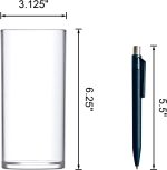 Plastic Cylinder Vases (12-Piece Set), Acrylic Flower Vases for Wedding Centerpieces, Home Decorations, Office Ornaments, Shatter-Proof, 6" (H) (Not Glass)