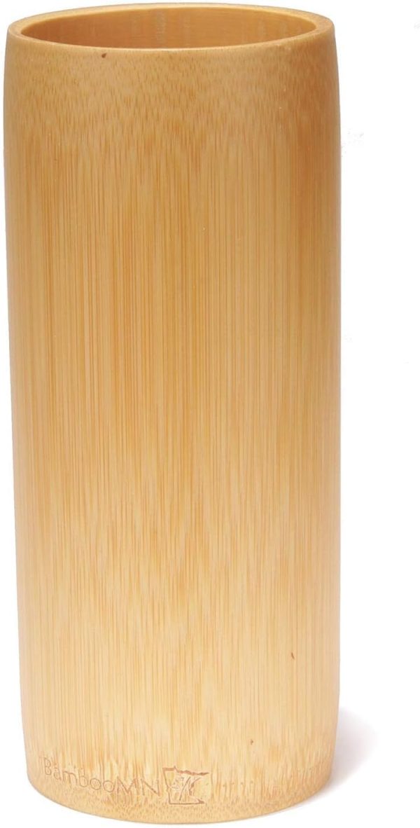 Bamboo Flower Vase/Holder - Carbonized Brown - 8" - 1 Unit