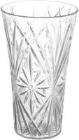 Flower Acrylic Vase Decorative Centerpiece for Home or Wedding Non-Breakable Plastic - 10" Tall, 6" Opening - Clear