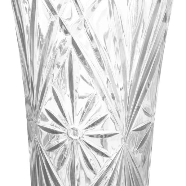 Flower Acrylic Vase Decorative Centerpiece for Home or Wedding Non-Breakable Plastic - 10" Tall, 6" Opening - Clear