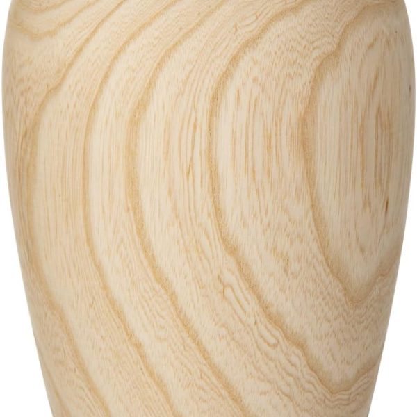 10" Tall Handmade Wooden Flower Vase, Large Wood Vase Decoration for Flower Arrangement Home Decoration