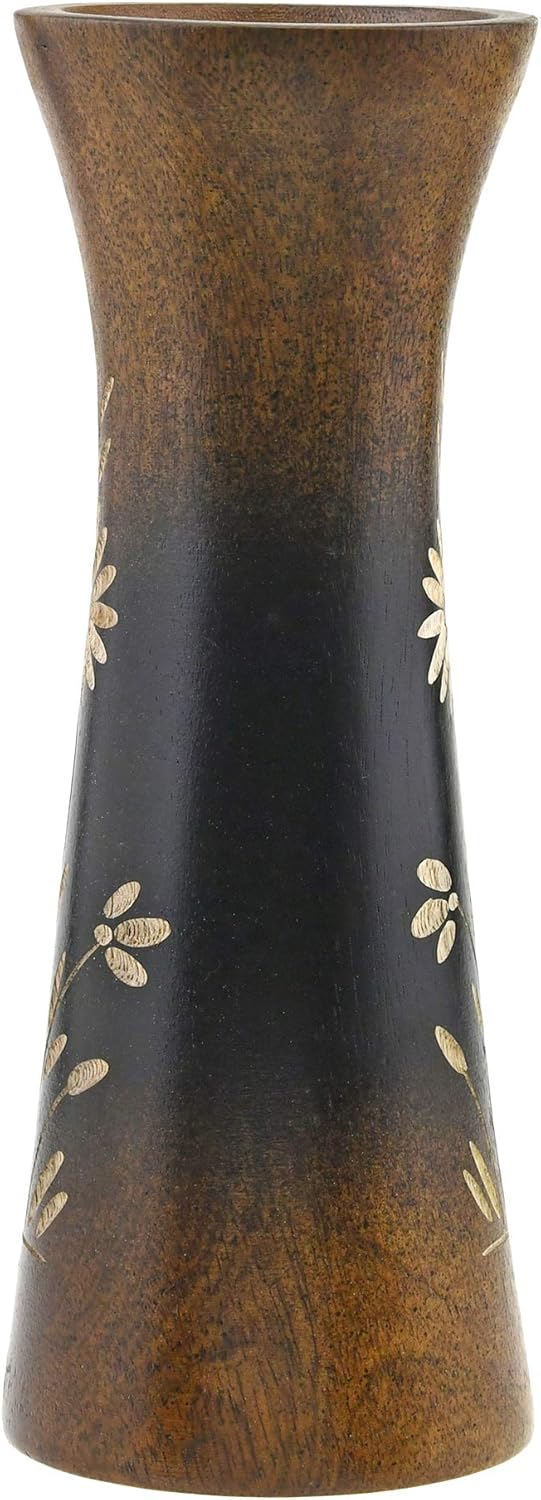 Natural Flower Mango Tree Wood Flower Table Floor Vase, 8 inch | Modern Farmhouse Home Décor | Living Room Home Decoration