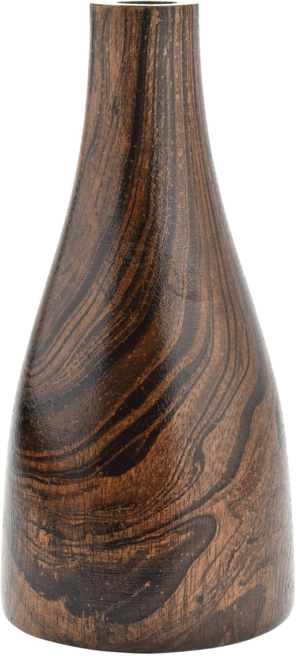 Artistic Grain Pattern Natural Mango Tree Wood Flower Vase | Mango Tree Wood Flower Vase | Handmade Home Office Table Vase| Flower Vases Decorative for Living Room (1PCS)