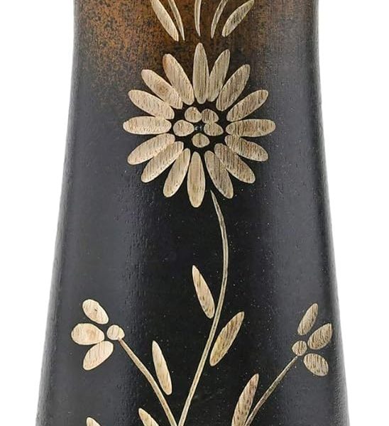 Natural Flower Mango Tree Wood Flower Table Floor Vase, 8 inch | Modern Farmhouse Home Décor | Living Room Home Decoration