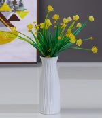 Simple Ceramic Vase, Modern Home Decor and Floral Arrangements, White Vases for Mantle Entryway Table Shelf Fireplace Bedroom Kitchen