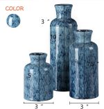 Blue Ceramic Vases Set,Small Vase Sets,Farmhouse Country Vases Home Decor,Living Room Table Decoration,Shelf Decor,and Entrance Decoration Centerpieces.