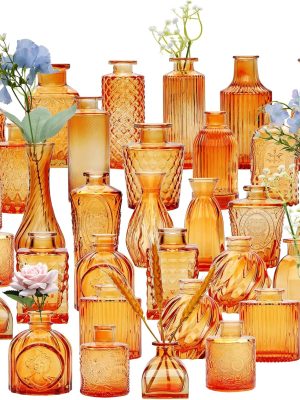 Bud Vase Set of 32 - Small Vases for Flowers,Flower Vases for Centerpieces,Wedding Vases,Mini Vintage Vase for Wedding Decorations