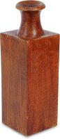 Medium Wood Vase (Medium Polish, 4 x 4 x 12) – Mango Wood Decorative Vase for Living Room, Bedroom, Coffee Table & More – Handmade Flower- Elegant & Beautiful Home Decorations