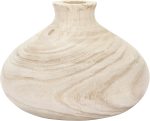 Small Paulownia Wood Vase (Each one Will Vary) Decorative Accents, Natural