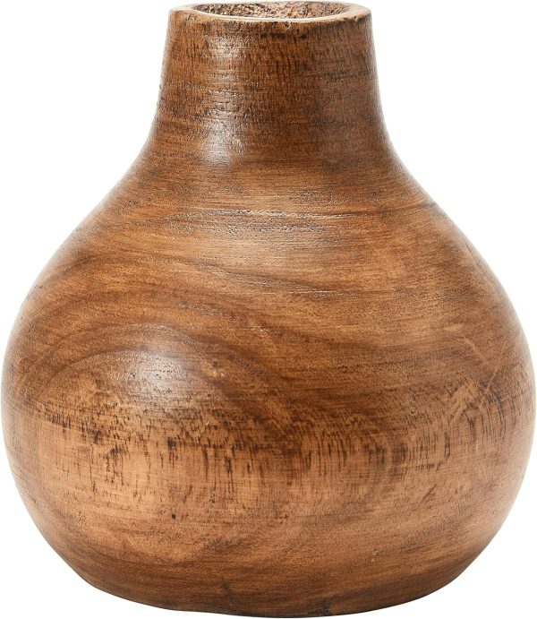 Paulownia Wood Vase, Brown